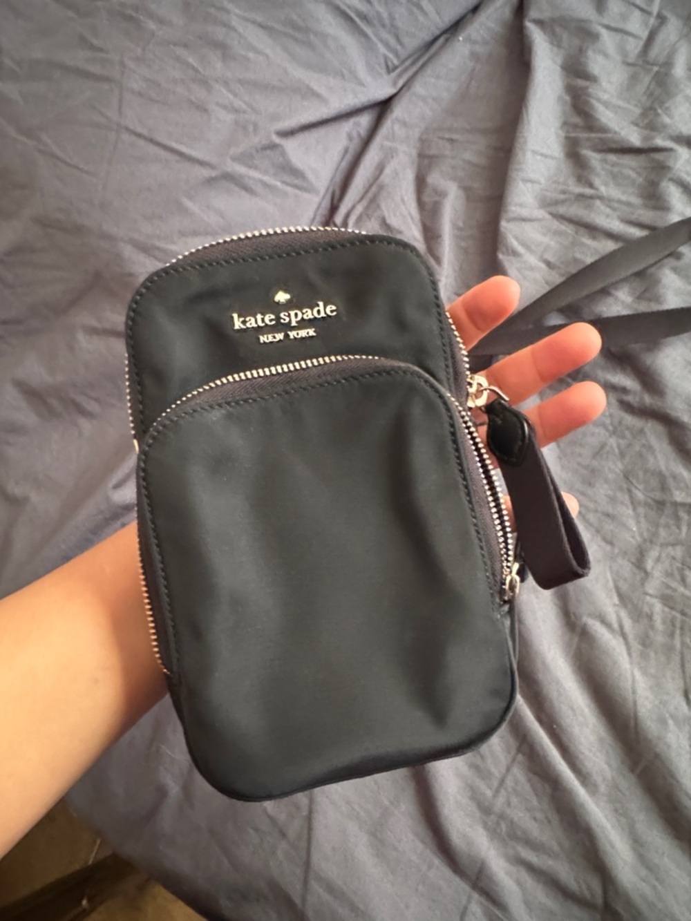 kate spade Black Crossbody Phone Bag with Gold Hardware - Picture 9 of 11